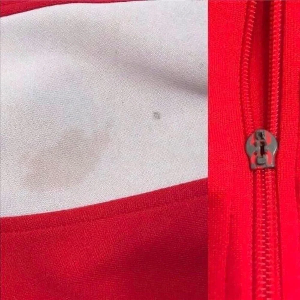 PUMA TRACK JACKET ZIPUP RED WHITE 12 XL GYM NYC FALL WINTER COLLEGE U H